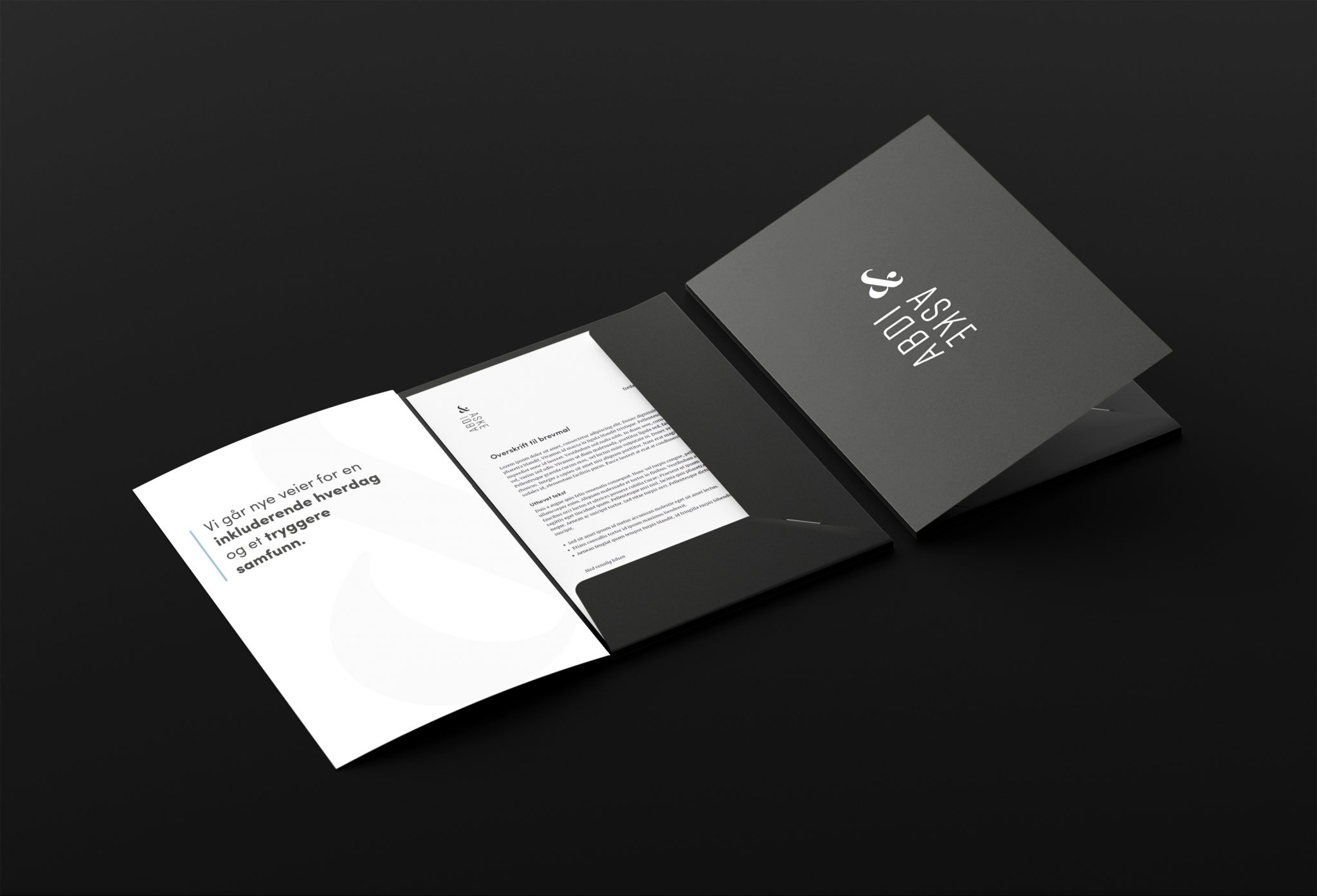 trykt folder for abdi & aske