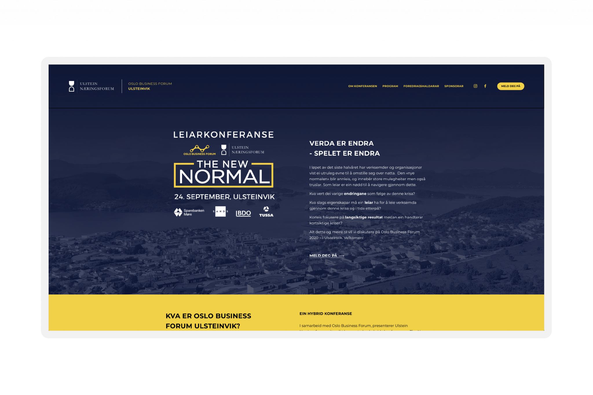 oslo business forum mockup