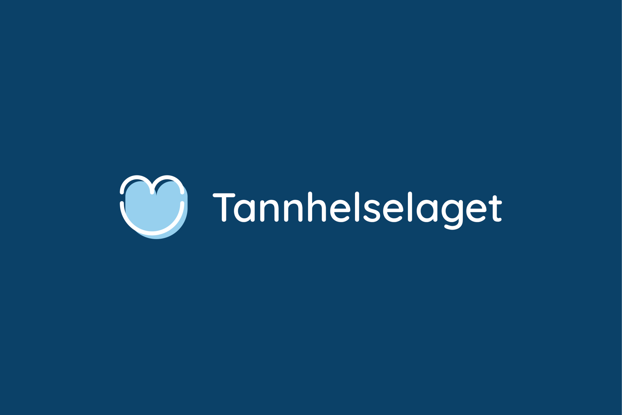 Tannhelselaget logo på mørk blå bakgrunn